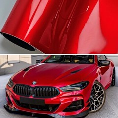 60″x60″ Premium Super Gloss Metallic Cherry Red Vinyl Film Wrap Sticker 5ftx5ft