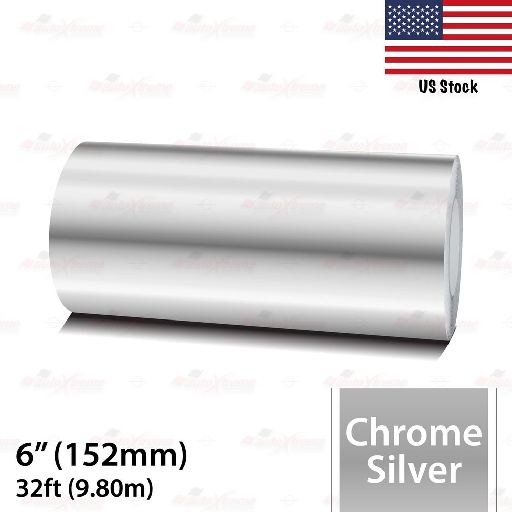 6″ Vinyl Pinstriping Pin Stripe Styling Tape Decal Sticker 152mm CHROME SILVER