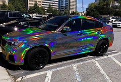 Holographic Glitter Black Rainbow Chrome Car Vinyl Wrap Sticker Decal Sheet