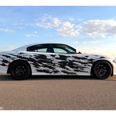 Car graphic decal sticker for Challenger, Charger. Splash Scratch Decal. #7102