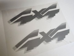 Pair 4×4 or 4×4 Off Road Decals fit 1992-1996 Ford F150, Bronco, etc TOP QUALITY