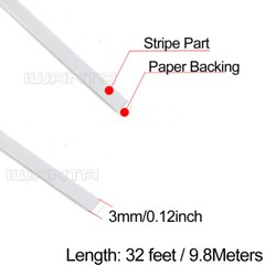 1/8″ 3mm Silver Grey Pinstriping Pin Stripe DIY Roll Line Vinyl Decal Sticker