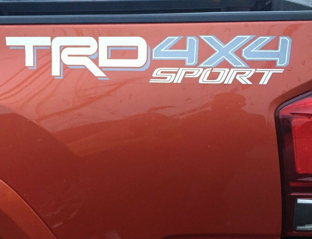 TOYOTA TRD 4×4 SPORT Decals Vinyl Stickers Tacoma Tundra Silver White