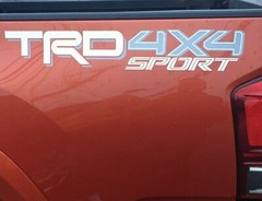 TOYOTA TRD 4×4 SPORT Decals Vinyl Stickers Tacoma Tundra Silver White