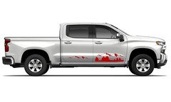 Door mountain graphics stickers decal compatible with Chevrolet Silverado