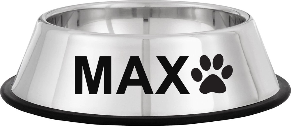 2X Name Decal Custom Vinyl Sticker for Cat or Dog Bowls Weatherproof 7Yr
