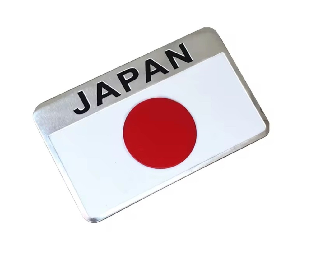 3D ALUMINUM Japan Flag Car Emblem Sticker Japanese Decal 3.15″x2″ Free Shipping!