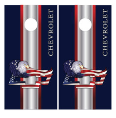 Chevy Chevrolet American Eagle Cornhole Board Toss Game Vinyl Sticker Wrap Skin