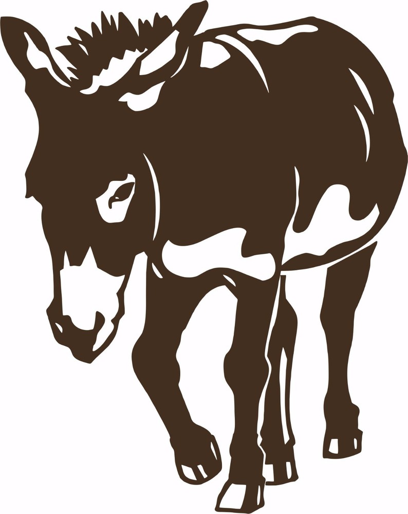Mule Donkey Work Horse Rodeo Equine Farm Pet Laptop Vinyl Decal Sticker