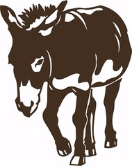 Mule Donkey Work Horse Rodeo Equine Farm Pet Laptop Vinyl Decal Sticker