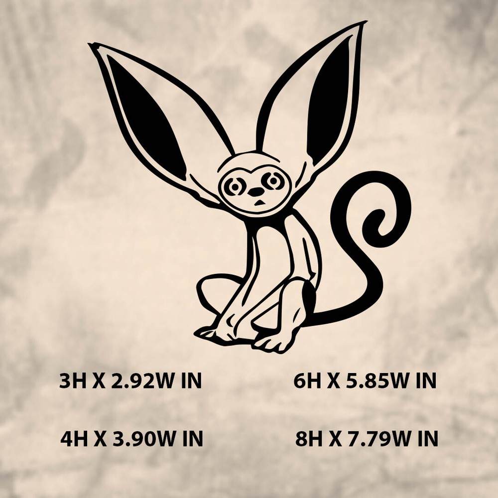 Momo|Avatar|Anime|Vinyl Sticker |Decal for Window|Laptop & Any smooth surface
