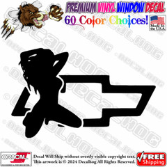Sexy Chevy Hot Girl Car Truck Window Wall Vinyl Decal Sticker.