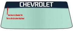 FIT A CHEVROLET WINDSHIELD BANNER DIE CUT VINYL DECAL WITH APPLICATION TOOL