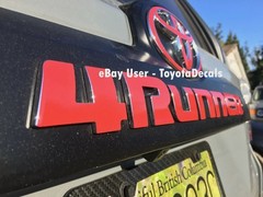 Toyota 4Runner Rear Emblem Decals – 2017 2018 2019 2020 2021 2022 2023 2024