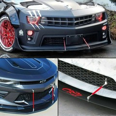 2/4x Universal Adjustable Front Bumper Lips Splitter Strut Rod Tie Support Bar C