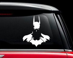 Batman Superhero Decal Sticker for Window Car truck Laptop Wall Room 7″ White
