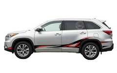 Graphics Flame Stripe Sticker For Toyota Highlander Car Side Door Vinyl Decals