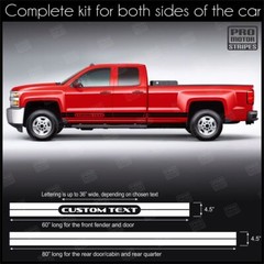 Rocker Panel Side Stripes Decals For Chevrolet Silverado Colorado S10 WT LT EV