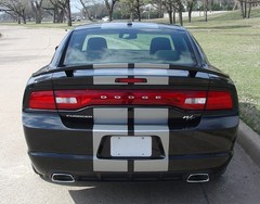 Full RALLY Racing Stripes Hood Decals Graphics 3M for 2011-2014 Dodge CHARGER