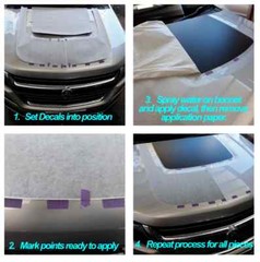 COMBO Bonnet + Doors + Tailgate decals stripes fits 2016-2021 HOLDEN Colorado