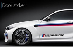 2 PCS Car Door Sticker For BMW M Performance Auto Bumper Decal Limited Vinyl
