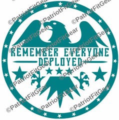 Remember Everyone Deployed,RED,ARMY,Navy,USAF,USCG,Military,Vinyl Decal