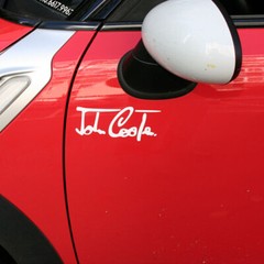 For mini sticker JCW stickers accessories For mini cooper sticker White 13*6cm