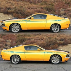 Automotive Body Stripe Decal Set (Style 4) Multiple colors Made n USA