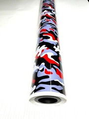Red Black White Gray Glossy Camouflage Vinyl Car Wrap Sheet +Tools(2 feet & up)