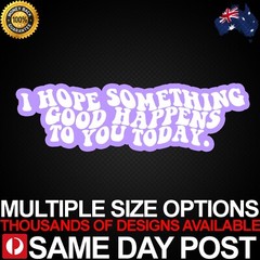 SOMETHING GOOD PURPLE Vinyl Car Sticker Decal Cheap Cute Positivity Spread Love