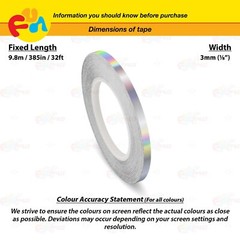 1/8″ PIN STRIPE Car Model Pinstriping Decal Self Adhesive TAPE Vinyl Sticker 3mm