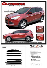 2013-2019 Ford Escape OUTBREAK Mid-Body Line Vinyl Graphics Stripes Decal