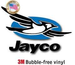 2X JAYCO RV TRAILER CAMPER 3M STICKER MADE IN USA WINDOW CAR BIKE LAPTOP