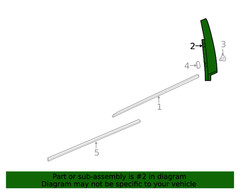 Genuine GM Rear Passenger Side Door Window Frame Rear Applique 84107679