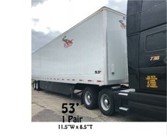 53′ Trailer Total Length Decal Sticker 1 Pair 8.5″ Tall x 11.5″ Wide