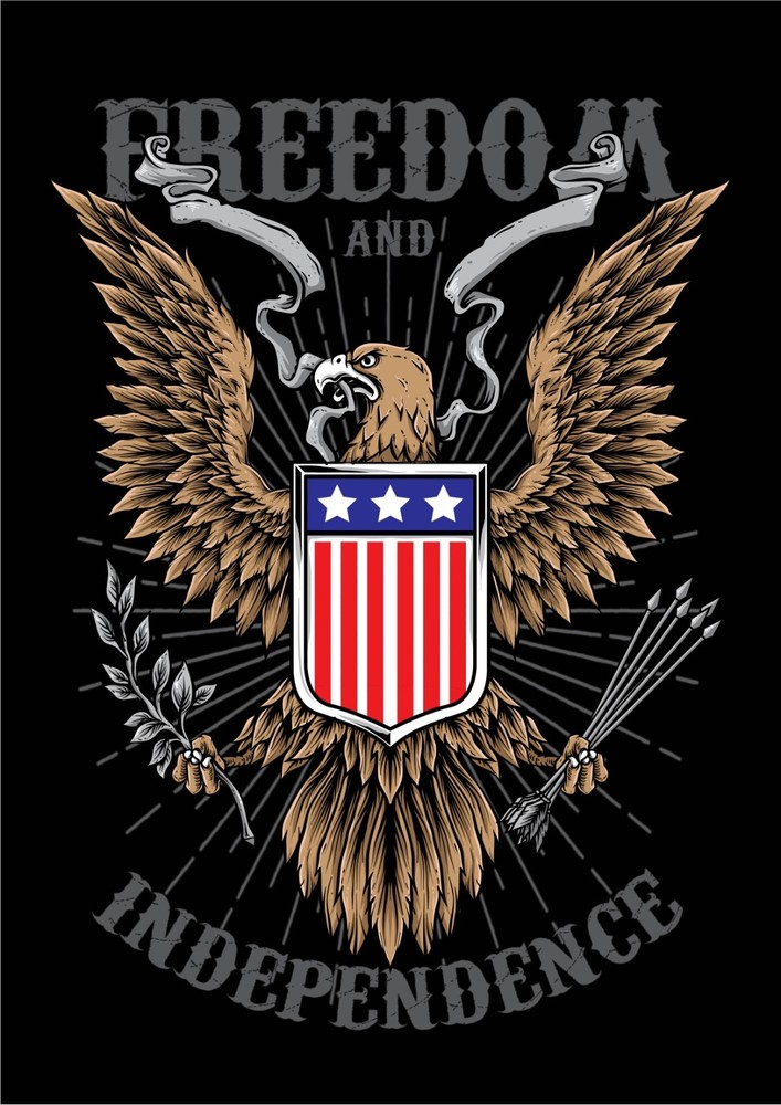 AMERICAN EAGLE FREEDOM INDEPENDENCE + Vynil Decal 6 Years + Resistance Stickers