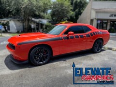For Dodge Challenger Side Cuda Stripes 3M Graphics Vinyl Decals Years 2011-2023