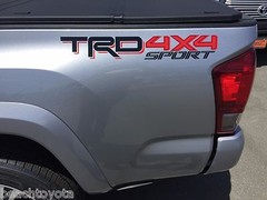 Toyota Tacoma TRD 4X4 SPORT bedside decal BLACK/RED 75996-04090-A0 Genuine OEM
