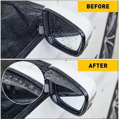2/4X Rear Rain Mirror View Board Eyebrow Sun Guard Visor Car Accessories Black S