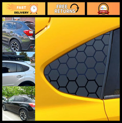 2pcs Matte Black Honeycomb Decal Stickers for CrossTrek XV 2012-2017, Rear Windo