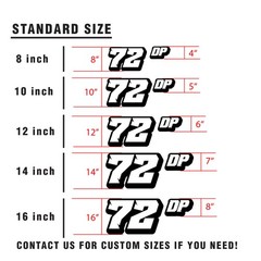 Custom Car Racing Number Class Magnet Decal x2 8,10,12-16 inch – Vibrant Style