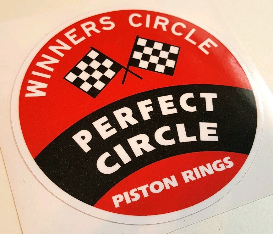 Perfect circle sticker decal hot rod rat rod vintage look car truck drag race 34