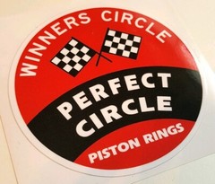 Perfect circle sticker decal hot rod rat rod vintage look car truck drag race 34