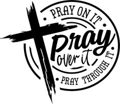 Cross Pray On It Over it Through it ~Vinyl Decal/Sticker Car Truck CHOOSE COLOR