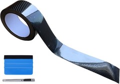 5D High Gloss Carbon Fiber Vinyl Wrap – 2″ x 30ft for Trim and Window Upgrades