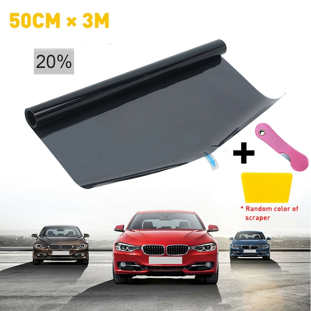 1/2set 300cmX50cm Light Smoke Black Tint Film Headlights Tail Lights Car Vinyl H