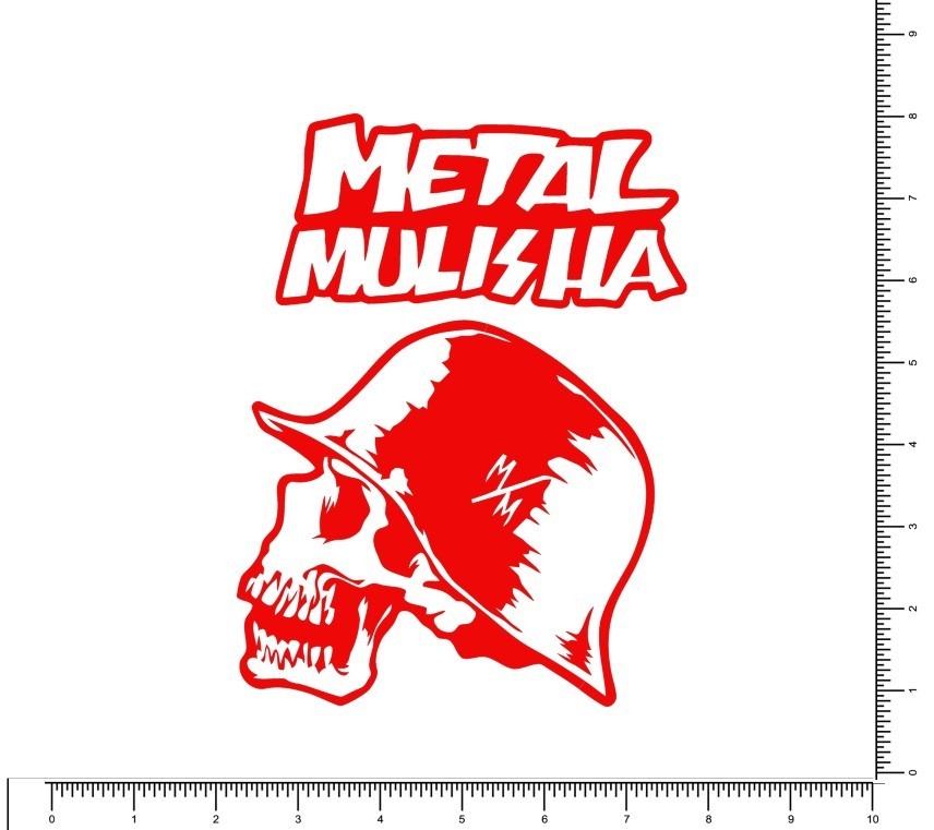 Metal Mulisha Skull Helmet 3 sizes Die Cut Team Sticker Motocross Decal colors