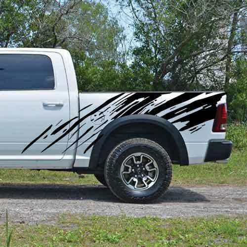 Side Splash Grunge Splatter Truck Vinyl Decal Graphic Bed Pickup Cab Mud Car SUV