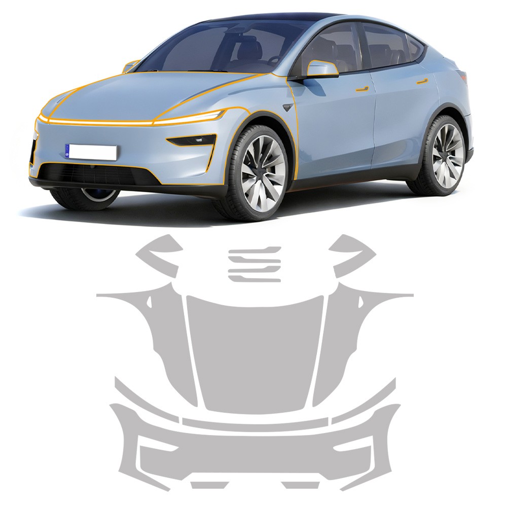 For 2025 2026 Tesla Model Y Juniper Precut Paint Protection Film 8.5 Mil TPU PPF