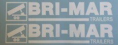 BRI-MAR Trailers OEM Replacement TRAILER DECAL Stickers – SET OF 2 – 12” White